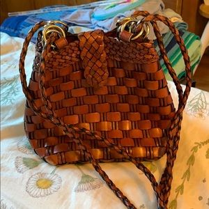 Women’s Woven Leather Shoulder Bag